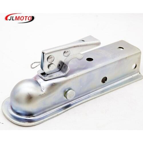 Straight Trailer Coupler Hitch 2" Ball 50mm & 2" Channel Capacity 3500lbs Fit For ATV UTV Cargo Buggy Parts