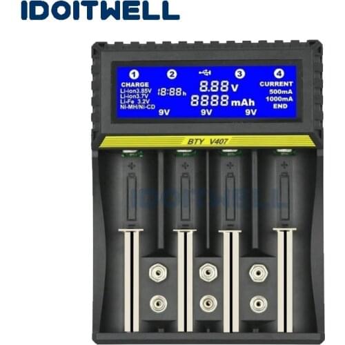 Universal NiMH lithium fast battery charger 26700 26650 22650 18650 18500 17670 17500 16340/CR123 14500 10440 6F22/9V charger