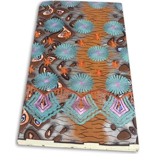 African Embroidery Prints Batik Pagne Real Wax Fabric Sewing Wedding Dress