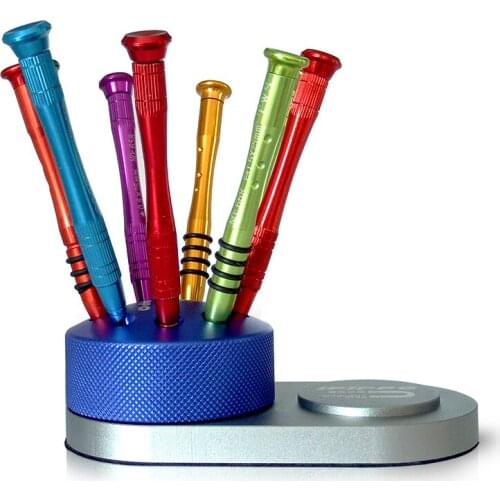 Rotating magnetic screwdriver holder High quality aluminum material Screwdriver storage box 9-hole batch socket