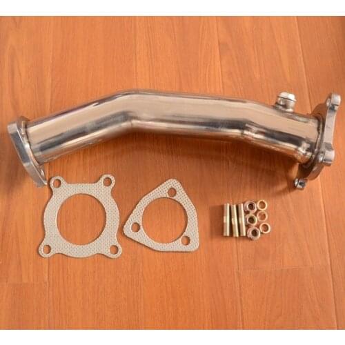 STAINLESS DOWNPIPE TESTPIPE CAT DELETE 06+ FOR AUDI VW A4 B7 FSI 2.0T