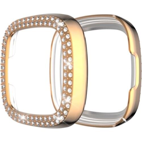 Protective Tpu Case for fitbit- Versa 3/Sense Watch Screen Protector Anti Shock