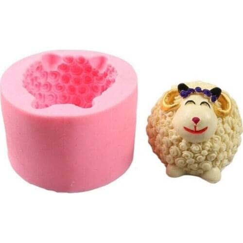 1Pcs Sheep Chocolate Candy Jello 3D Silicone Mold Mould Cake Tools Bakeware Pastry Soap Mold