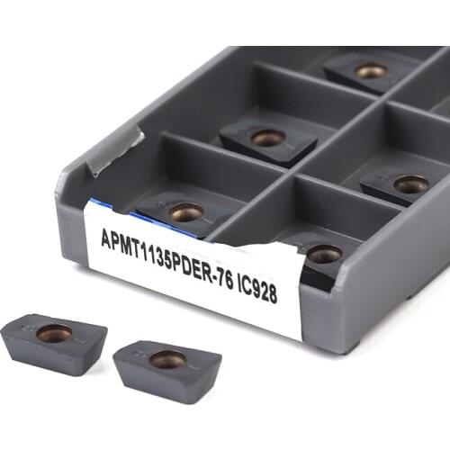 10PCS APMT1135 PDER 76 IC928 Carbide Milling Inserts Original CNC Lathe Metal Cutter Turning Tool APMT 1135 Blades