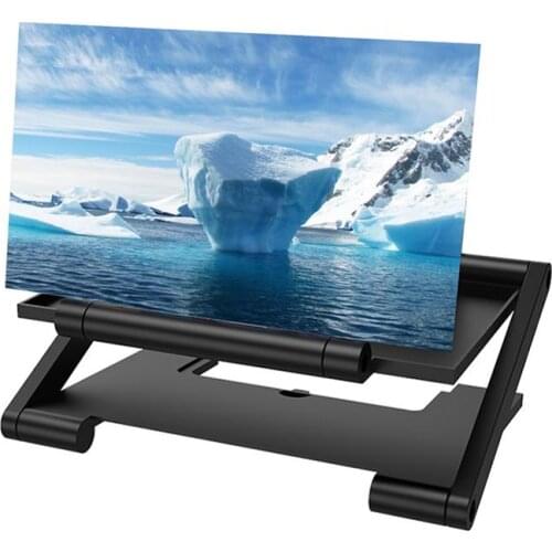 3D HD Mobile Phone Screen Amplifier With Magnifying Folding Phone Desk Holder For 4.0-6.0 Inch Movie Game Mobile Phone Amplifier