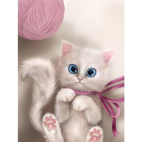 5d diy diamond painting kids cat decoration partial mosaic diamond paintings rhinestones diamond embroidry animal crossing