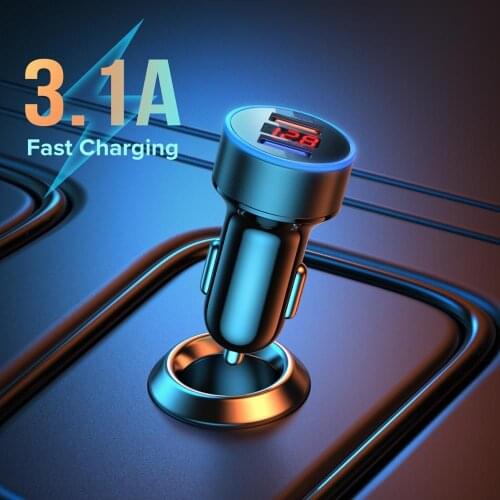 Car Charger For Iphone 11 Pro 7 8 Plus Universal Dual USB Adapter For Huawei P20 P30 Pro Mini USB Adapter For Xiaomi Samsung