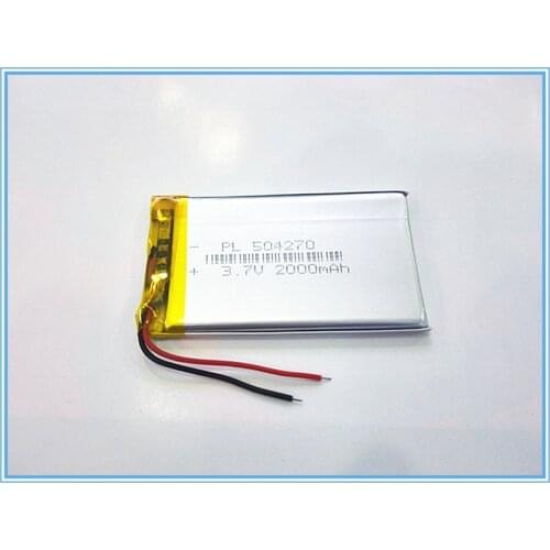 Free shipping 3.7 V lithium polymer battery 2000 mah interphone 504270 GPS vehicle traveling data recorder
