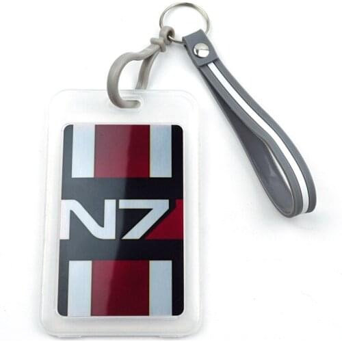 Game Me N Card Cover Key Chain Bank Credit Card Holder Card Bag Plastic Student ID Bus Card Sleeve Protect Keychains