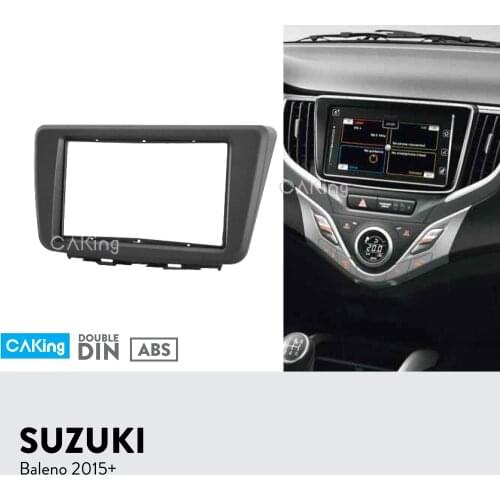Double Din Car Fascia Radio Panel for SUZUKI Baleno 2015+ Dash Kit Install Facia Console Bezel Plate Adapter Cover Trim Frame