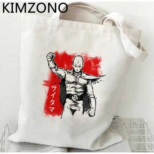 One Punch Man shopping bag eco bolsa grocery bolso reusable shopper bag foldable net grab