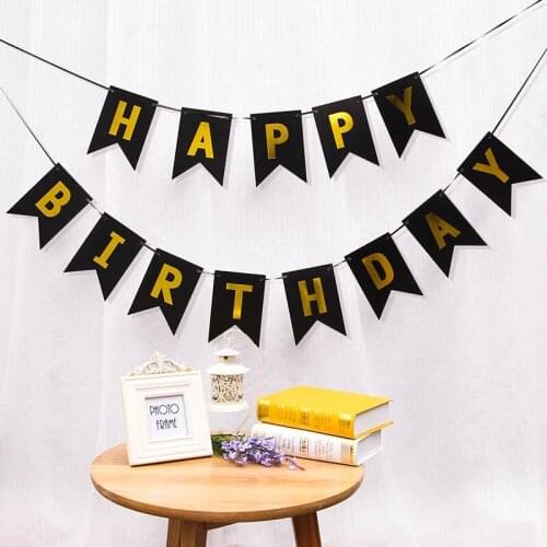 Hot stamping party scene background wall dress up arrangement of horizontal fishtail banners flag pulling party decoration