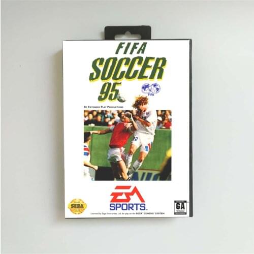 Soccer 95 - USA Cover With Retail Box 16 Bit MD Game Card for Sega Megadrive Genesis Video Game Console