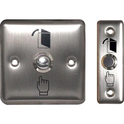 Stainless Steel Exit Button Push Switch Door Sensor Opener Release for Magnetic Lock Access Control