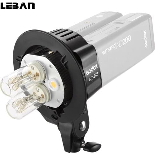 New Arrival!!! Godox AD-B2 Bowens Mount 2 in 1 tubes Light Head Bracket for AD200 Portable Flash