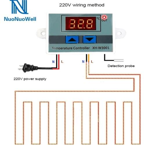 12V/24V/220V Micro Computer Digital Temperature Controller LED Display Greenhouse Heating Thermostat Incubator Aquarium Use