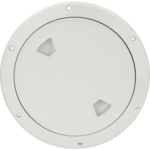 Marine Deck Hatch Detachable 8 inches Round White Plastic Deck Plate Access Cover