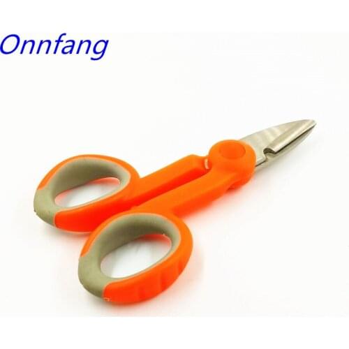 Onnfang Fiber Optic Kevlar Cutter Scissors sharp scissors Kevlar aramid fiber scissors jumper wire pigtail FTTH Tools Free ship