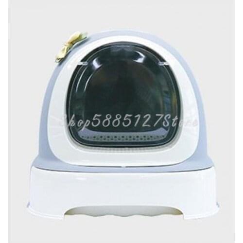 Extra Large Cat Litter Pan Splash Proof Fully Enclosed Cat Toilet Deodorization Cat Excrement Pan Deodorization Cat Litter Pan C