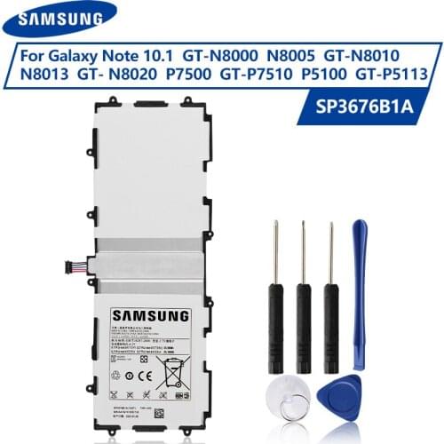 Original Samsung Battery SP3676B1A For Samsung Galaxy Tab 10.1 S2 10.1 N8000 N8010 N8020 GTN8013 P7510 P7500 P5110 P5100 7000mAh