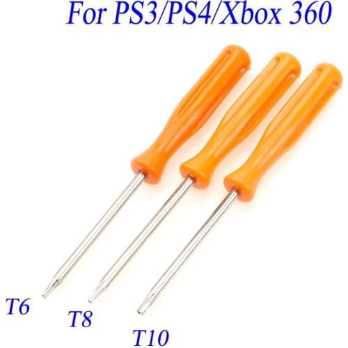 Security Screwdriver for Xbox 360/ PS3/ PS4 Tamperproof Hole Repairing Opening Tool Screw Driver Torx T6 T8 T10