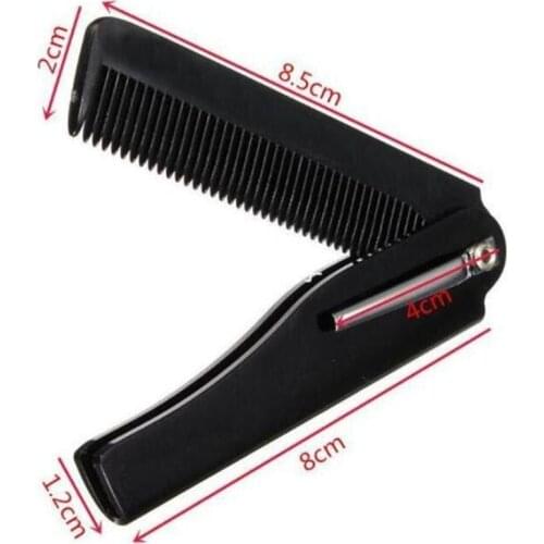 Hot Foldable comb Folding Pocket Clip Hair Moustache Beard Comb Fashion Men Women Handmade massage hair brush Folding knife comb