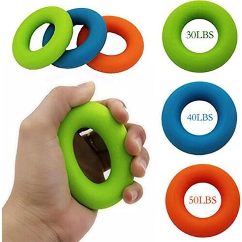 Silica Gel Portable Hand Grip Gripping Ring Carpal Expander Finger Trainer Grip Strength Rehabilitation Pow Stress Ring Ball