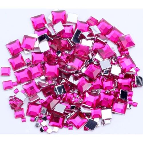 Nail Rhinestones FlatBack Square 4mm 10000pcs Bulk Bag For Crafts Scrapbooking Nail Art Decoration DIY Clothes