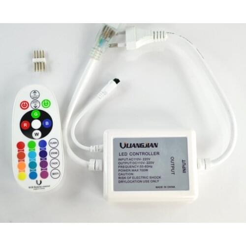 220v RGB 220V LED strip controller, IR remote Control Dimmer 24 buttons strips 220v