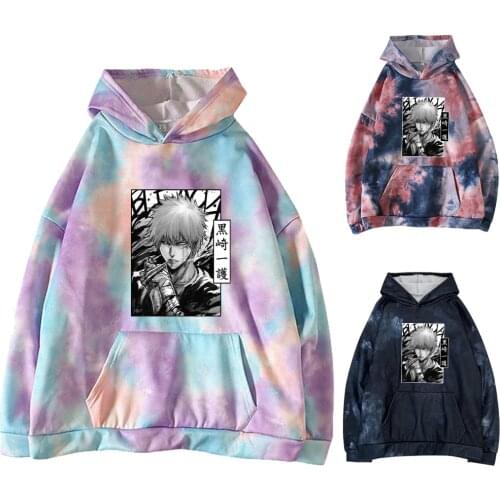 Japanese Anime Bleach Kurosaki Ichigo Hoodie Cartoon Manga Print Sweatshirt Men Showtly Cool Streetwear Hiphop Tops Male