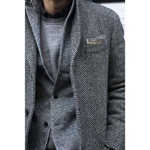CUSTOM MADE Tweed Coat Blazer Jacket, BESPOKE Tailored Mens Tweed Jacket
