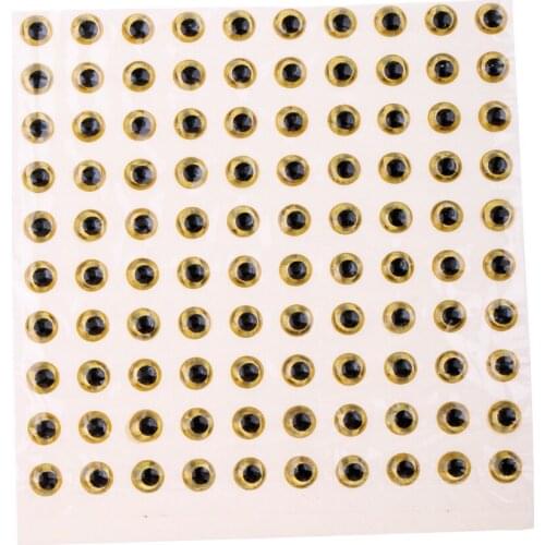Pack of 100pcs 3mm Realistic 3D Fish Eyes 3D Holographic Fishing Lure Eyes Fly Tying Fishing Baits for Fisherman