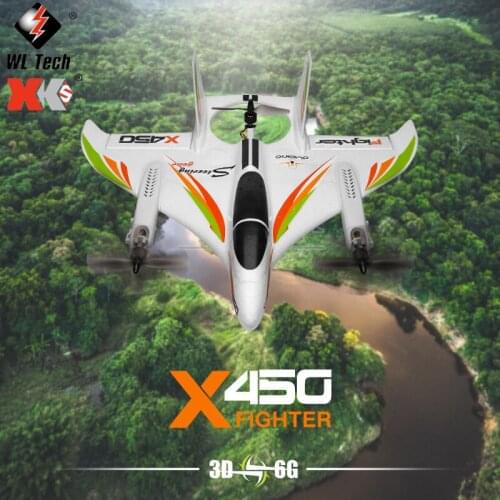 Wltoys XK X450 Rc Airplane 2.4G Remote Control Brushless Stunt Airplane Vertical Takeoff And Landing Glider Remote Rc Plane Toys