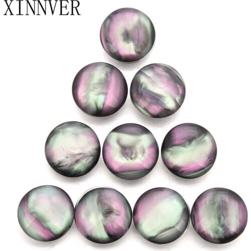 10pcs/lot Mixed 18mm Snaps Alloy Resin Fashion Snaps Buttons Fit Snap Jewelry Snaps Bracelets