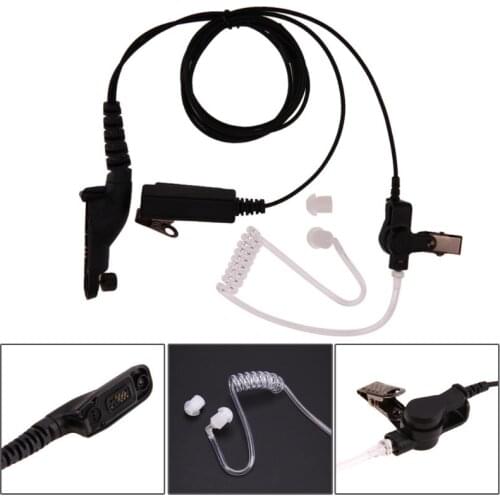 3.5mm Covert Mic New Air Acoustic Tube Earpiece PTT Mic Headset Radiation-proof Earphone For Motorola XPR XiR DP APX Series
