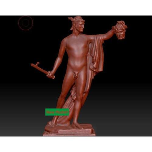 3D model stl format, 3D solid model rotation sculpture for cnc machine Perseus