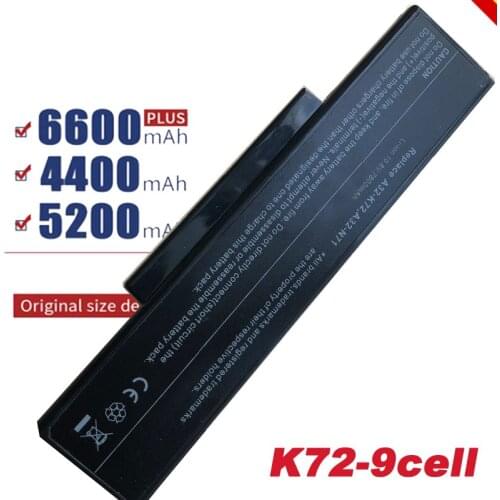 7800mAh battery for Asus A32-K72 A32-N71 K72DR K72 K72D K72F K72JR K73 K73SV K73S K73E N73SV X77X77VN k72-100 X77VN Free Shippin