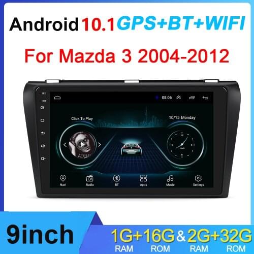 2din Android 10.1 2G+32G for Mazda 3 2004 -2012 Android Large Screen Car Radio no DVD GPS Radio Stereo Autoradio Multimedia Play