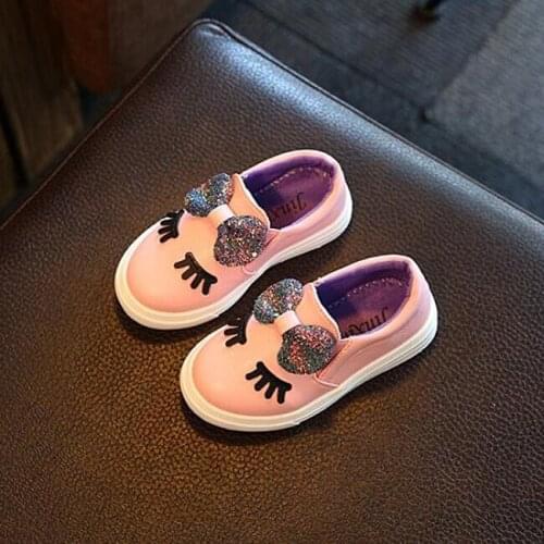 Kids sneakers 2018 Spring Autumn New Korean children casual shoes girls bow Princess flat shoes a pedal peas Childrens footwear