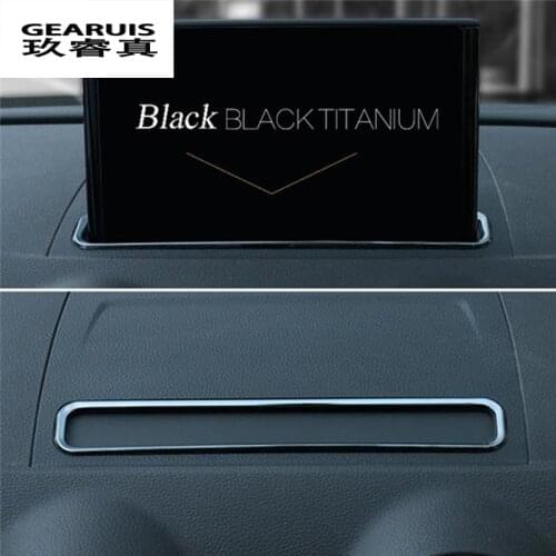 For AUDI A3 8V 2013-2017 Car Chrome Trim Styling Navigation Decorative Frame Strip Cover Sequins Special Modified Accessories