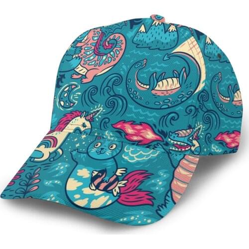 Fantastic Animals Yeti Dragon Unicorn Cat Outdoor Sport Caps Baseball Hat Men Women Visor Cap Baseball Cap Street Hip Hop Caps