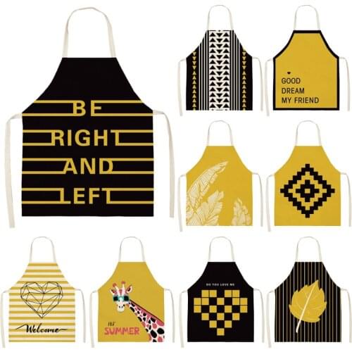 Yellow geometric stripes For home and kitchen kids apron aprons for women cooking accessories Apron master apron Child apron