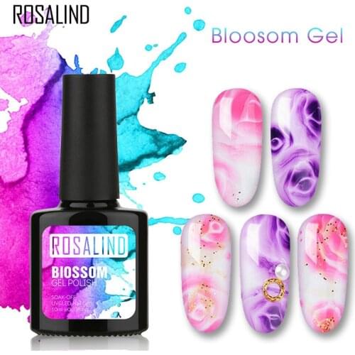ROSALIND Gel Nail Polish 10ML Nail Bloosom Gel Semi Permanent Top Coat UV Lamp Nail Gel Polish For Manicure Hybrid Varnishes