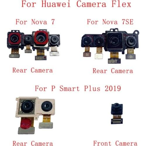 Back Rear Front Camera Flex Cable For Huawei Nova 7 7S P Smart Plus 2019 Main Big Small Camera Module Repair Replacement Parts
