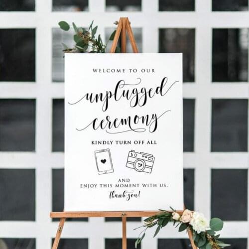 Customized Acrylic Wedding Welcome Sign, Ceremony Sign with White theme, Welcome Sign For Wedding Decoration, Wedding Gift