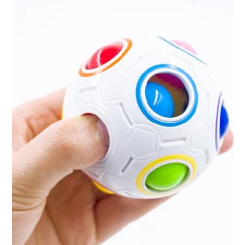 Creative Magic Spheric Cube Speed Rainbow Ball Puzzles Learning Educational Toys For Children Adults Office Anti Stress Puzzles