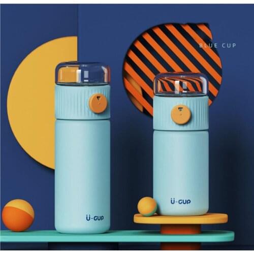 304 Stainless Steel Insulated Cup Round Simple Creative Cup With Tea Isolation Cup Fashion Gift Cup Tea Cup Water Cup Office Cup