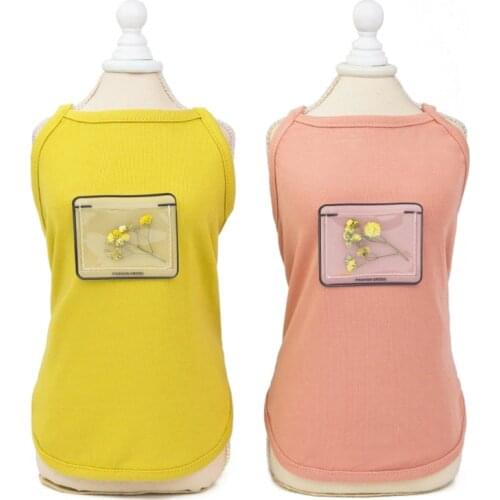 Summer Cool Puppy Clothes for Small Dogs Poodle Pug Dress Vest Shirt Dog Clothing T-shirt Lady sling