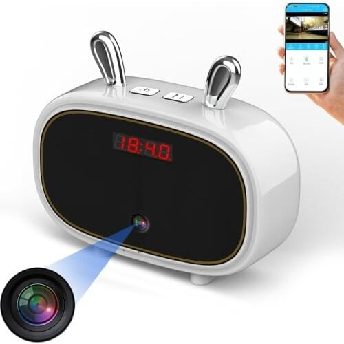 1080P Baby Monitoring Miniature Camera Wireless WiFi Clock Camera Home Security Nanny Camera with Night Vision Motion Detection