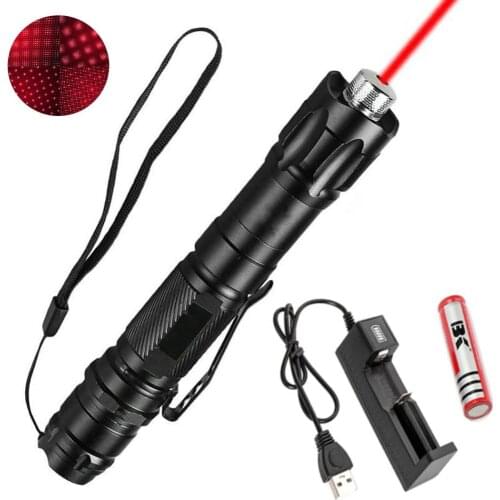 High-power laser 009 red green laser pointer USB charging 5 milliwatt combustion laser equipment ultra-long radiation 8000M